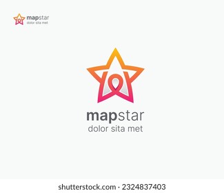 Star logo. Creative colorful vector logo