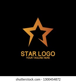 star logo design with awesome modern golden award