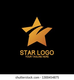 star logo design with awesome modern golden award
