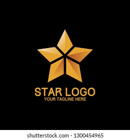 star logo design with awesome modern golden award