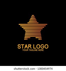 star logo design with awesome modern golden award