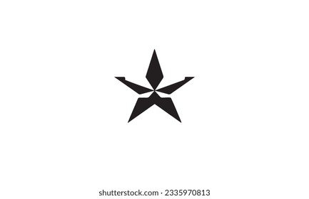 star logo design black simple flat icon on white background