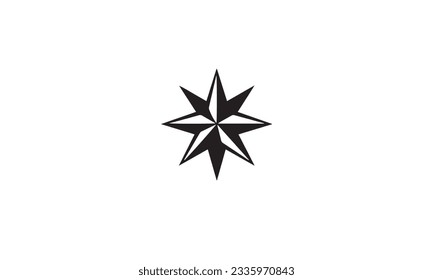 star logo design black simple flat icon on white background