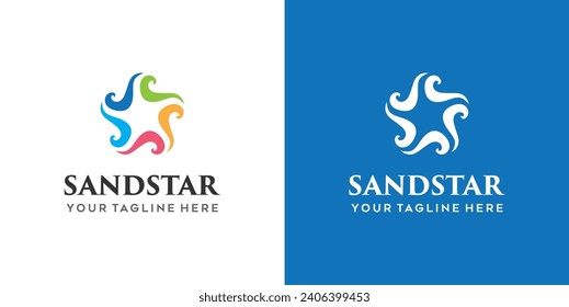 Star Logo design with colorful star minimalist and memorable logo that stands out from the crowd