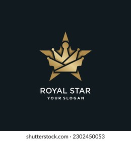 Star logo design idea with unique style concept
