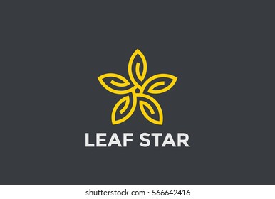 Star Logo Design Infinity Loop Vector Template