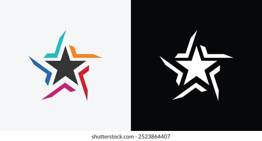 Star Logo Design isolated on white background