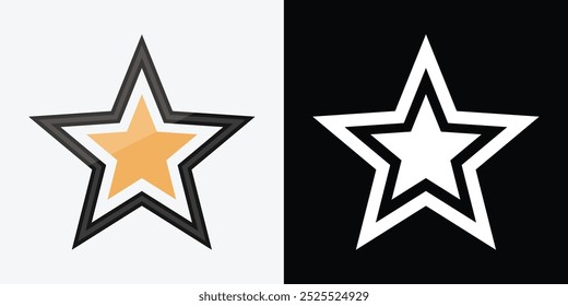 Star Logo Design isolated on white background
