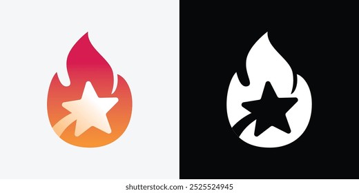 Star Logo Design isolated on white background