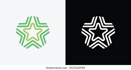 Star Logo Design isolated on white background
