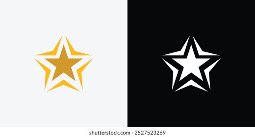 Star Logo Design isolated on white background