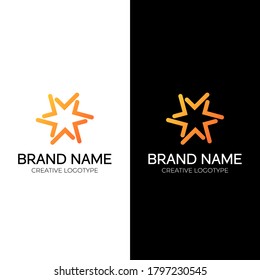 star logo design minimal and modern logotype vector template