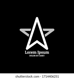 Star logo. Logo design in a modern and minimalist style