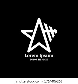 Star logo. Logo design in a modern and minimalist style