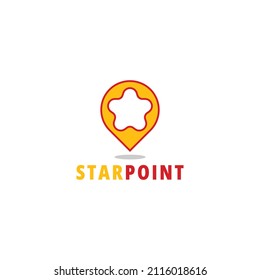 Star logo design with modern simple line art logo design