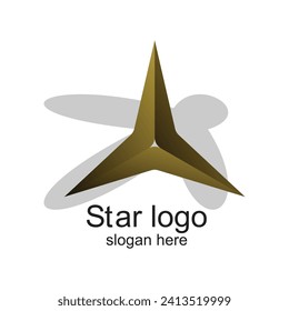 Diseño de logotipo de estrella: concepto simple de Vector Premium