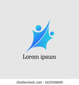 Star logo design. Social. Template. Easy to edit and resize. Editable. Together