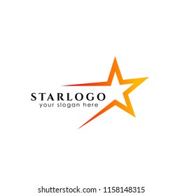 star logo design stock. star icon in gradient style