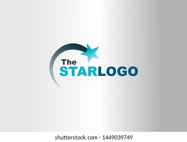 Star logo design stock with swoosh.
