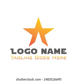 A and Star Logo design template