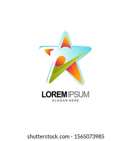 star logo design and template