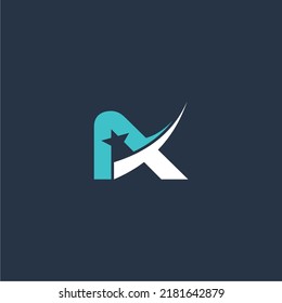 una estrella y un logotipo en la plantilla de logotipo de diseño