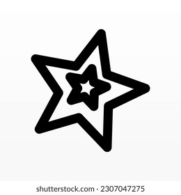 Star logo design template in black color and on white background