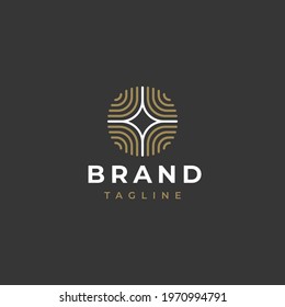 Star logo design template. Modern minimal logotype. 