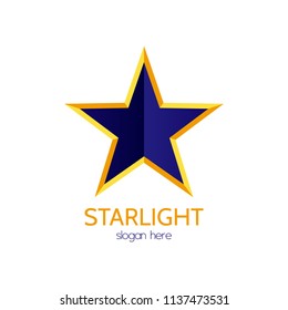 Star logo design template. Starlight icon for business company identity. Stardust vector illustration