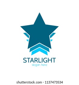 Star logo design template. Starlight icon for business company identity. Stardust vector illustration
