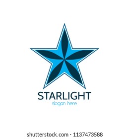 Star logo design template. Starlight icon for business company identity. Stardust vector illustration
