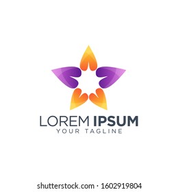 Star logo design template vector isolated illustration