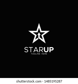 star up logo design unique