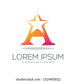 A star logo design vector abstract