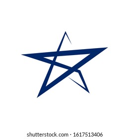 Star logo design vector icon isolated on white background