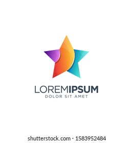 Star Logo Design vector illustration, colorful logo