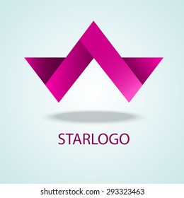 Star logo design. Vector illustration of star sign or star symbol. 
