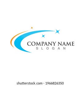 Plantilla de diseño de logotipo de estrella, logotipo de estrella rápida Diseño de ilustración de vector