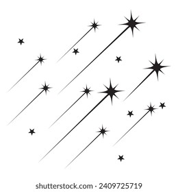 Star logo designs template, Fast star logo Vector. Shooting stars icon vector set.