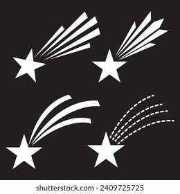 Star logo designs template, Fast star logo Vector. Shooting stars icon vector set.