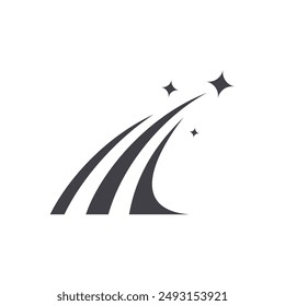 Plantilla de los diseños del logotipo de la estrella, Vector rápido del logotipo de la estrella