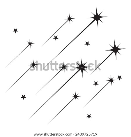 Star logo designs template, Fast star logo Vector. Shooting stars icon vector set.