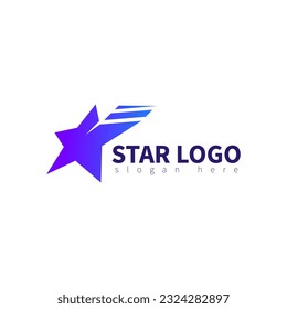Star logo designs template, gradation elegant blue and purple , eps 10