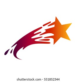 Star Logo. fast shooting star logo design