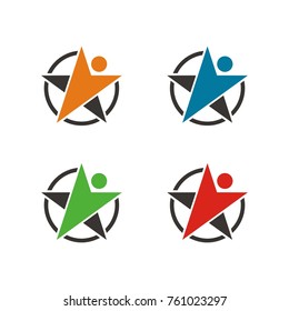 Star logo, star figure logo design template vector illustration