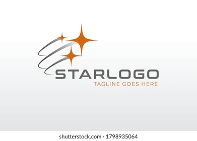 Logotipo de estrella, plantilla de diseño de logotipos de estilo plano, ilustración vectorial