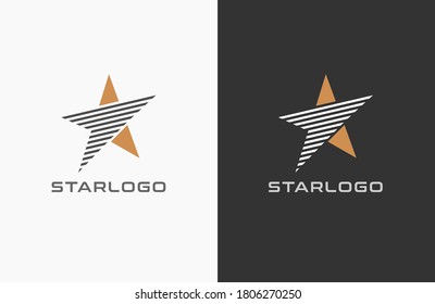 Star Logo, flat style design logo template, vector illustration