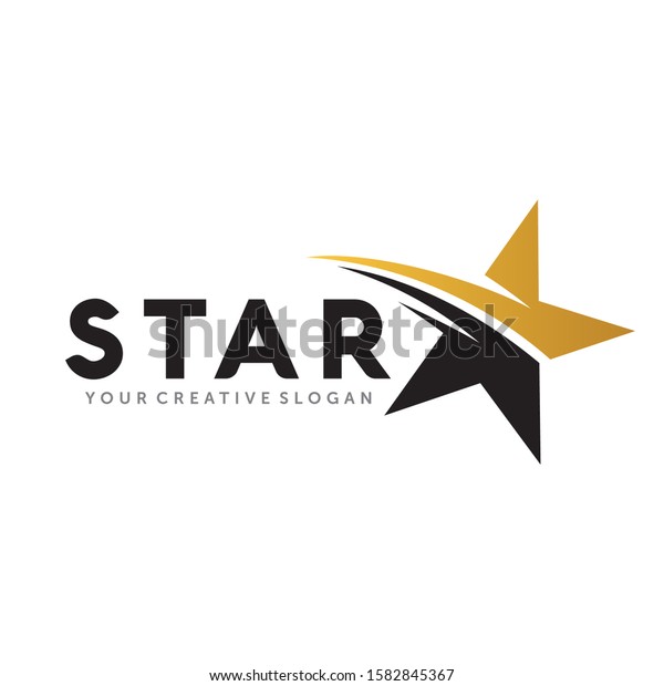 Star Logo Gold Star Logo Success Stock Vector (Royalty Free) 1582845367 ...