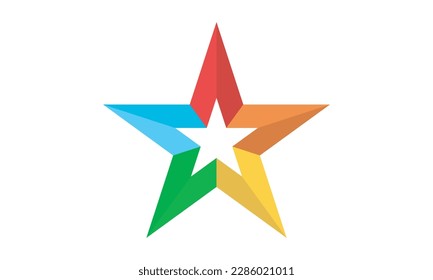 Star logo graphic design template vector image