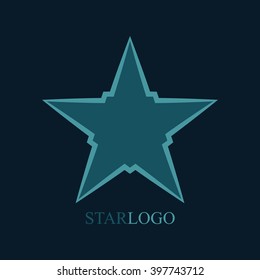 Star logo, icon. Abstract vector illustration